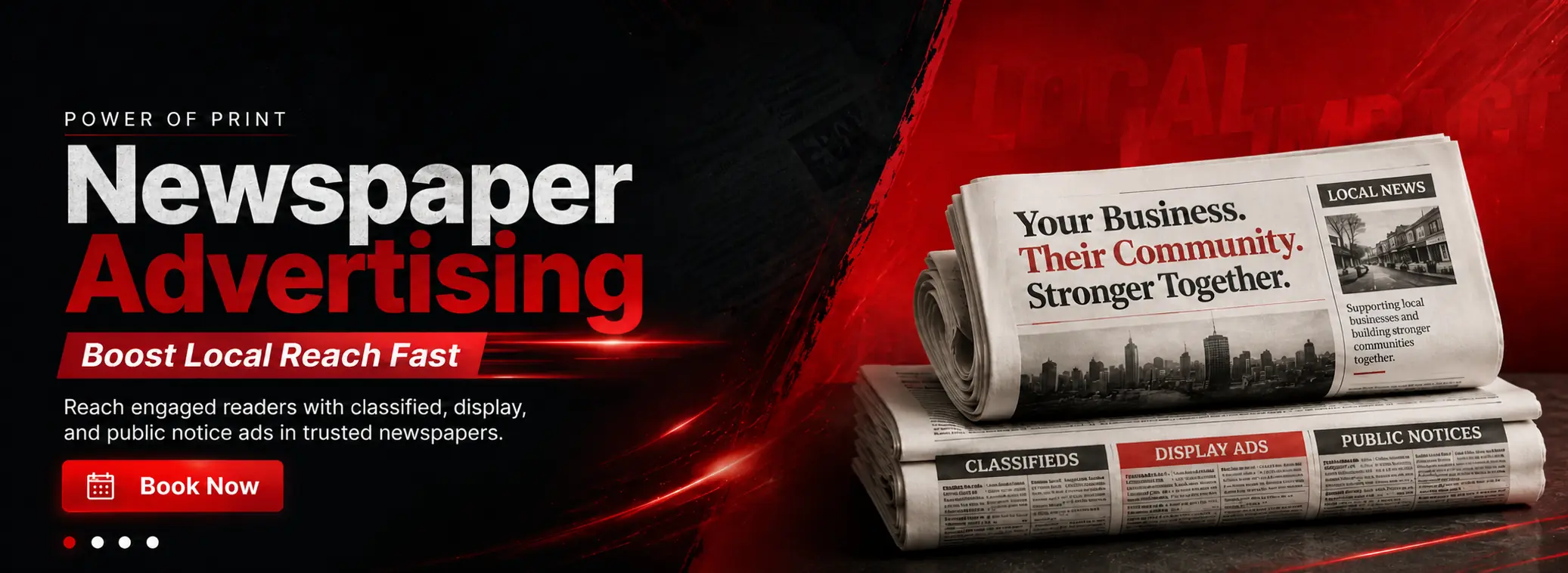 Newspaper advertising and online ad booking